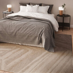 Loomed Greige Abstract Scattered Lined Living Area Rug 160 X 230 - thumbnail 2