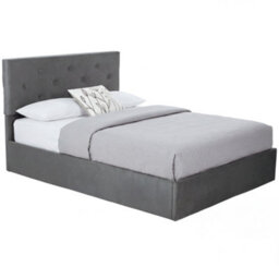Homcom King Size Bed Frame Gas End Lift Under Bed Storage Dark Grey - thumbnail 2