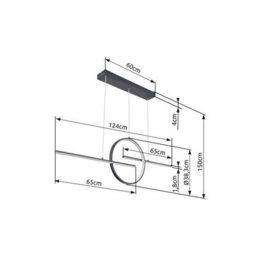 Luminosa Lighting Luminosa Barral Pendant Ceiling Light Graphite 3X Led Dimmable 3000-6000K Remote Control - thumbnail 7