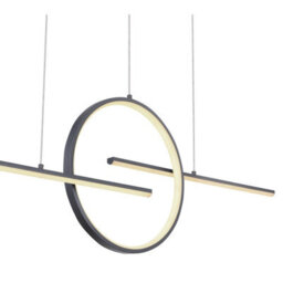 Luminosa Lighting Luminosa Barral Pendant Ceiling Light Graphite 3X Led Dimmable 3000-6000K Remote Control - thumbnail 4