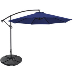 Yaheetech Navy Blue 3M Patio Offset Umbrella Outdoor Parasol With Crank - thumbnail 8