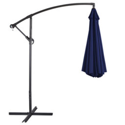 Yaheetech Navy Blue 3M Patio Offset Umbrella Outdoor Parasol With Crank - thumbnail 9