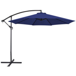 Yaheetech Navy Blue 3M Patio Offset Umbrella Outdoor Parasol With Crank - thumbnail 2