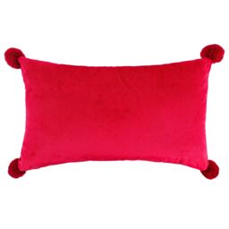 Red Merry Christmas Velvet Effect Indoor Christmas Cushion, (L)50Cm X (W)30Cm - thumbnail 2