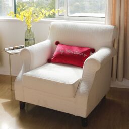 Red Merry Christmas Velvet Effect Indoor Christmas Cushion, (L)50Cm X (W)30Cm - thumbnail 6