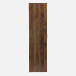 Sweeek - Wardrobe With Wood Decor 1 Hanging Rail And 2 Doors Linear Walnut 80X48X180 Cm - thumbnail 2