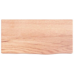 Berkfield Wall Shelf Light Brown 40X20X6 Cm Treated Solid Wood Oak - thumbnail 2