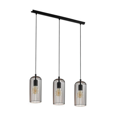 Stylish Black And Copper Hanging Pendant Light For Kitchen Island - image 1