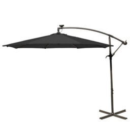 Sundaze 3M Blue Hanging Banana Cantilever Parasol Umbrella With Led Lights, Base Weights & Cover - thumbnail 2