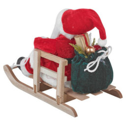 Urbn-Living Urbnliving Santa Wooden Sleigh With Gifts - Christmas Freestanding Ornament - thumbnail 3