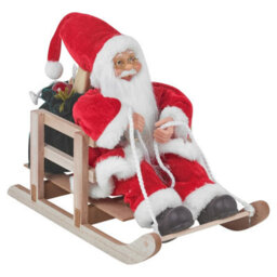 Urbn-Living Urbnliving Santa Wooden Sleigh With Gifts - Christmas Freestanding Ornament - thumbnail 6