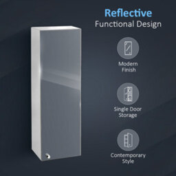 iBathUK 200 mm Wall Mounted Mirror Cabinet Stainless Steel Bathroom Storage Unit - thumbnail 4