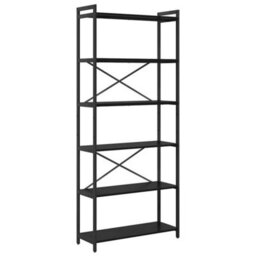 Berkfield Modern Bookcase Black Oak 80 X 30 X 188 Cm Engineered Wood