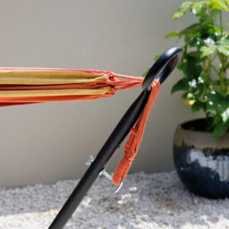 Primrose Black Steel Hammock Stand With Carry Bag Included - thumbnail 3