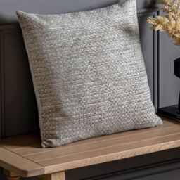 Gallery™ Chenille Taupe Woven Effect Indoor Cushion, (L)55Cm X (W)55Cm - thumbnail 4