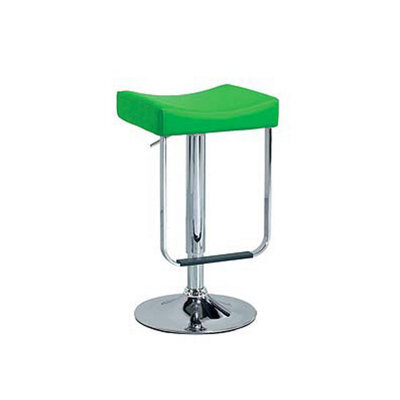 Orsina Citrus Green Pvc Stool, Height Adjustable Stool, Kitchen Bar Stool With Chrome Finish Base, Modern Bar Stool