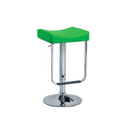 Orsina Citrus Green Pvc Stool, Height Adjustable Stool, Kitchen Bar Stool With Chrome Finish Base, Modern Bar Stool