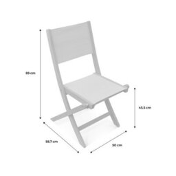 Sweeek - Pair Of Foldable Wooden Garden Chairs Almeria Taupe Grey 50X58.7X89 Cm - thumbnail 6