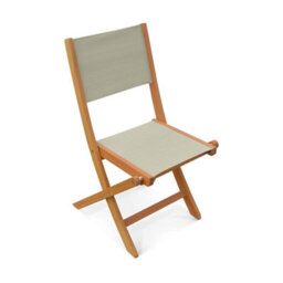 Sweeek - Pair Of Foldable Wooden Garden Chairs Almeria Taupe Grey 50X58.7X89 Cm - thumbnail 8