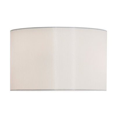 DAR Risha Ivory Faux Silk Drum Shade 36Cm