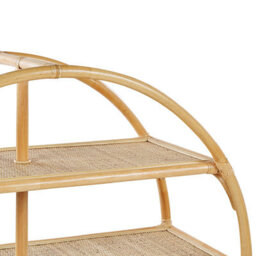 Beliani 3 Tier Shelving Unit Tuvalu Ii Rattan 109 Cm Natural - thumbnail 6