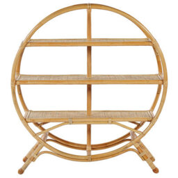 Beliani 3 Tier Shelving Unit Tuvalu Ii Rattan 109 Cm Natural - thumbnail 4