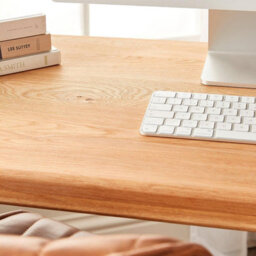 Off The Grain Wooden Desk - Computer Table Made From Solid Oak - 100Cm (L) - thumbnail 3
