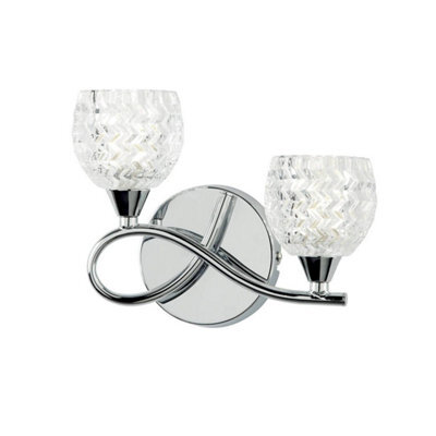Luminosa Lighting Luminosa Boyer 2 Light Indoor Wall Light Chrome, G9