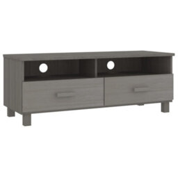 Berkfield Tv Cabinet Light Grey 106X40X40 Cm Solid Wood Pine - thumbnail 2
