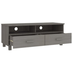 Berkfield Tv Cabinet Light Grey 106X40X40 Cm Solid Wood Pine - thumbnail 5