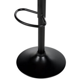 Wyld and Coco Set Of 2 Golden Brown Faux Leather Bar Stools - 360 Swivel, Gas-Lift Adjustable, Black Iron Frame - thumbnail 8