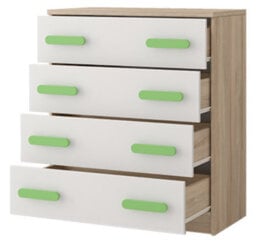 Arte Vibrant Oak Sonoma And White Chest H930mm W800mm D400mm - Lime Handles For Energetic Spaces - thumbnail 2