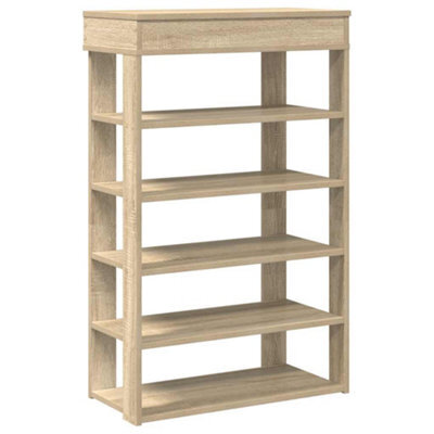Berkfield Elegant Shoe Rack Sonoma Oak 60X30X98 Cm Engineered Wood