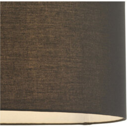 "Loops 2 Pack 20"" Cylinder Lamp Shade - Black Cotton Rolled Edge Fabric Cover - Table Light" - thumbnail 3