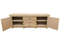 Arbor Garden Solutions Wooden Work Bench With Drawers And Double Lockable Cupboard (V.8) (H-90Cm, D-70Cm, L-240Cm) With Double Shelf - thumbnail 3