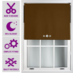 Furnished Triple Diamond Blackout Blind Free Cut Service - Brown (W)90Cm X (L)165Cm - thumbnail 1