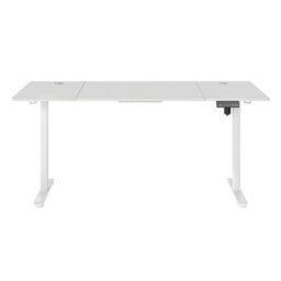 Levede Adjustable Height Electric Standing Desk White Metal Frame - thumbnail 3