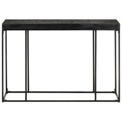 Berkfield Elegant Console Table Black 110X35X76 Cm Solid Acacia And Mango Wood - image 1