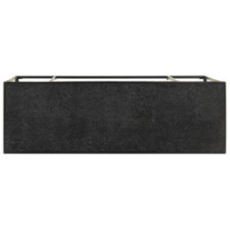 Berkfield Elegant Console Table Black 110X35X76 Cm Solid Acacia And Mango Wood - thumbnail 3