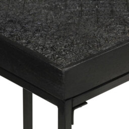 Berkfield Elegant Console Table Black 110X35X76 Cm Solid Acacia And Mango Wood - thumbnail 4