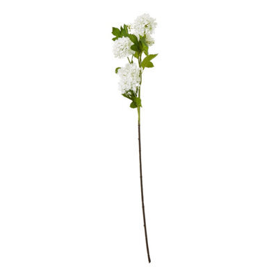 Hill Interiors Snowball Viburnum Artificial Flower Spray Cream (77Cm) - image 1