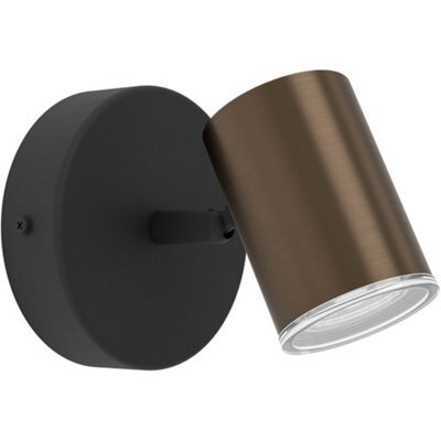 Loops Sleek Modern Bronze And Black Led Ceiling Spotlight For Bathroom Lighting - image 1
