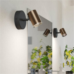 Loops Sleek Modern Bronze And Black Led Ceiling Spotlight For Bathroom Lighting - thumbnail 3