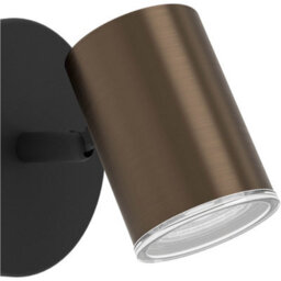 Loops Sleek Modern Bronze And Black Led Ceiling Spotlight For Bathroom Lighting - thumbnail 5