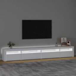 Berkfield Tv Cabinet With Led Lights White 270X35X40 Cm - thumbnail 3