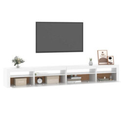 Berkfield Tv Cabinet With Led Lights White 270X35X40 Cm - thumbnail 6