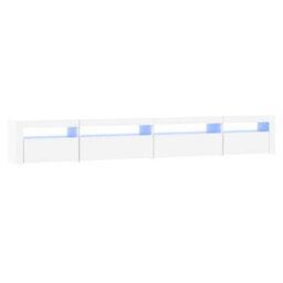 Berkfield Tv Cabinet With Led Lights White 270X35X40 Cm - thumbnail 2