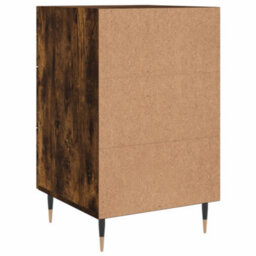 Berkfield Bedside Cabinet Smoked Oak 40X40X66 Cm Engineered Wood - thumbnail 8