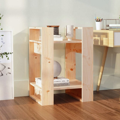 Berkfield Book Cabinet/room Divider 41X35X57 Cm Solid Wood Pine - image 1