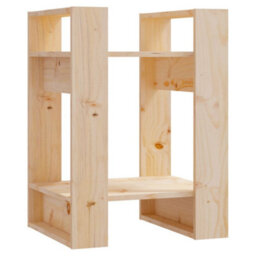 Berkfield Book Cabinet/room Divider 41X35X57 Cm Solid Wood Pine - thumbnail 2
